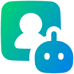 Ai Generate Portrait Image Robot Icon from Plump Gradient Set