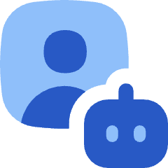 Ai Generate Portrait Image Robot Icon from Flex Flat Set