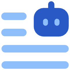Ai Generate Text Robot Icon from Flex Flat Set