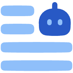 Ai Generate Text Robot Icon from Plump Flat Set