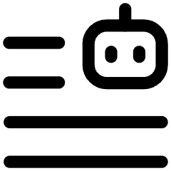 Ai Generate Text Robot Icon from Flex Line Set