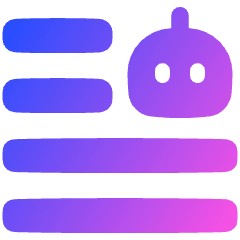 Ai Generate Text Robot Icon from Plump Gradient Set