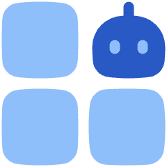 Ai Generate Variation Robot Icon from Plump Flat Set