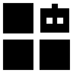 Ai Generate Variation Robot Icon from Sharp Solid Set
