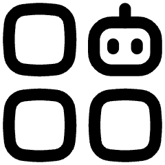Ai Generate Variation Robot Icon from Flex Line Set