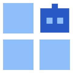 Ai Generate Variation Robot Icon from Sharp Flat Set