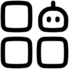 Ai Generate Variation Robot Icon from Plump Line Set