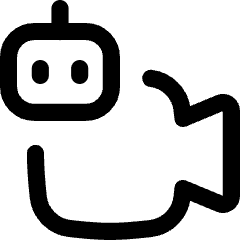 Ai Generate Video Camera Robot Icon from Flex Line Set