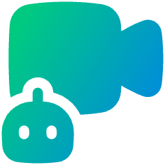 Ai Generate Video Camera Robot Icon from Plump Gradient Set