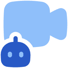 Ai Generate Video Camera Robot Icon from Plump Flat Set