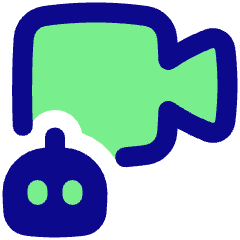 Ai Generate Video Camera Robot Icon from Plump Pop Set