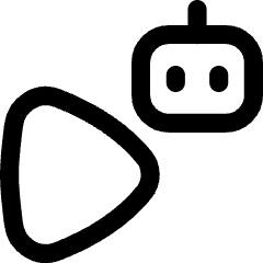 Ai Generate Video Robot Icon from Flex Line Set