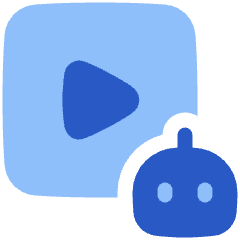 Ai Generate Video Robot Icon from Plump Flat Set