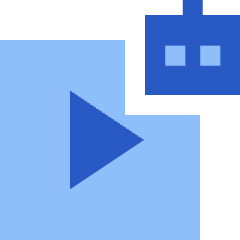 Ai Generate Video Robot Icon from Sharp Flat Set