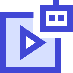 Ai Generate Video Robot Icon from Sharp Duo Set