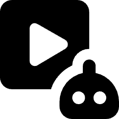 Ai Generate Video Robot Icon from Core Solid Set