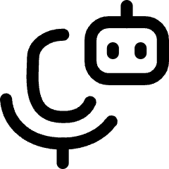 Ai Generate Voice Robot 2 Icon from Flex Line Set