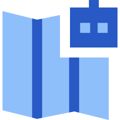 Ai Map Generating Robot Icon from Sharp Flat Set