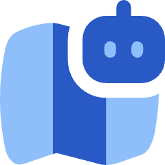 Ai Map Generating Robot Icon from Flex Flat Set