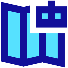 Ai Map Generating Robot Icon from Sharp Pop Set