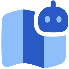 Ai Map Generating Robot Icon from Plump Flat Set