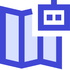 Ai Map Generating Robot Icon from Sharp Duo Set