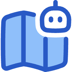 Ai Map Generating Robot Icon from Plump Duo Set