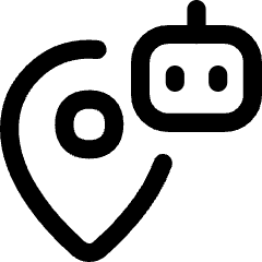 Ai Navigation Robot Icon from Flex Line Set