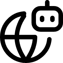 Ai Network Robot Icon from Flex Line Set