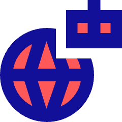 Ai Network Robot Icon from Sharp Pop Set