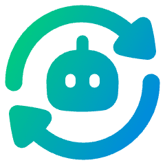 Ai Redo Robot Icon from Plump Gradient Set