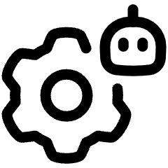 Ai Settings Robot Icon from Plump Line Set
