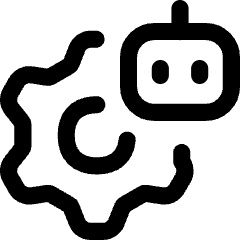 Ai Settings Robot Icon from Flex Line Set