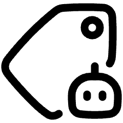 Ai Tagging Robot Icon from Plump Line Set