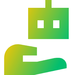 Ai Tools Robot Icon from Sharp Gradient Set