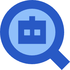Ai Upscale Robot Icon from Sharp Flat Set