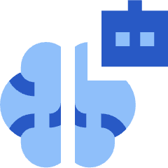 Artificial Intelligence Robot Icon from Sharp Flat Set