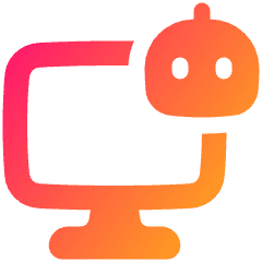 Computer Ai Robot Icon from Plump Gradient Set