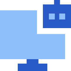 Computer Ai Robot Icon from Sharp Flat Set