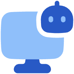 Computer Ai Robot Icon from Plump Flat Set
