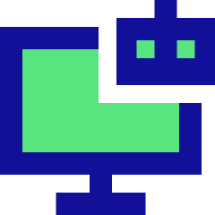 Computer Ai Robot Icon from Sharp Pop Set