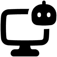Computer Ai Robot Icon from Plump Solid Set
