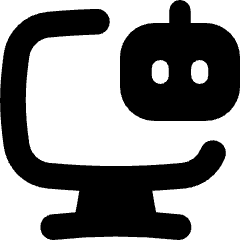 Computer Ai Robot Icon from Flex Solid Set
