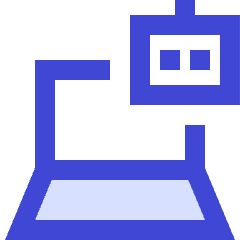 Laptop Ai Robot Icon from Sharp Duo Set