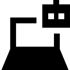 Laptop Ai Robot Icon from Sharp Solid Set