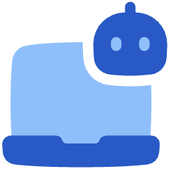 Laptop Ai Robot Icon from Plump Flat Set