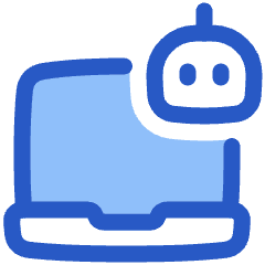 Laptop Ai Robot Icon from Plump Duo Set