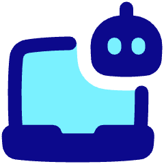 Laptop Ai Robot Icon from Plump Pop Set