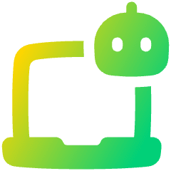 Laptop Ai Robot Icon from Plump Gradient Set