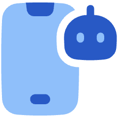 Mobile Ai Robot Icon from Plump Flat Set